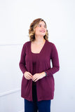 Twin Set Lúcia – Regata + Cardigan em Viscolycra com Bolsos Laterais - Naguirre Shop