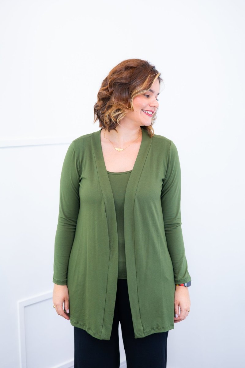 Twin Set Lúcia – Regata + Cardigan em Viscolycra com Bolsos Laterais - Naguirre Shop
