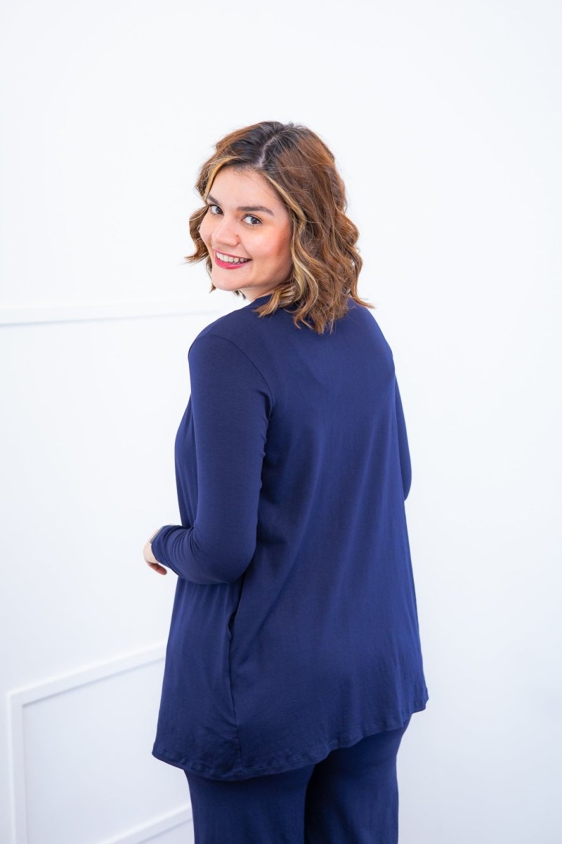 Twin Set Lúcia – Regata + Cardigan em Viscolycra com Bolsos Laterais - Naguirre Shop