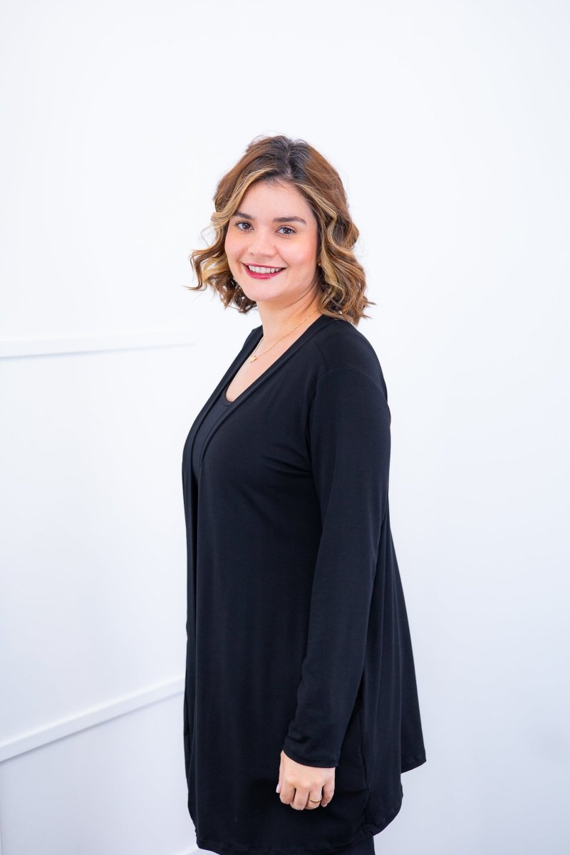 Twin Set Lúcia – Regata + Cardigan em Viscolycra com Bolsos Laterais - Naguirre Shop