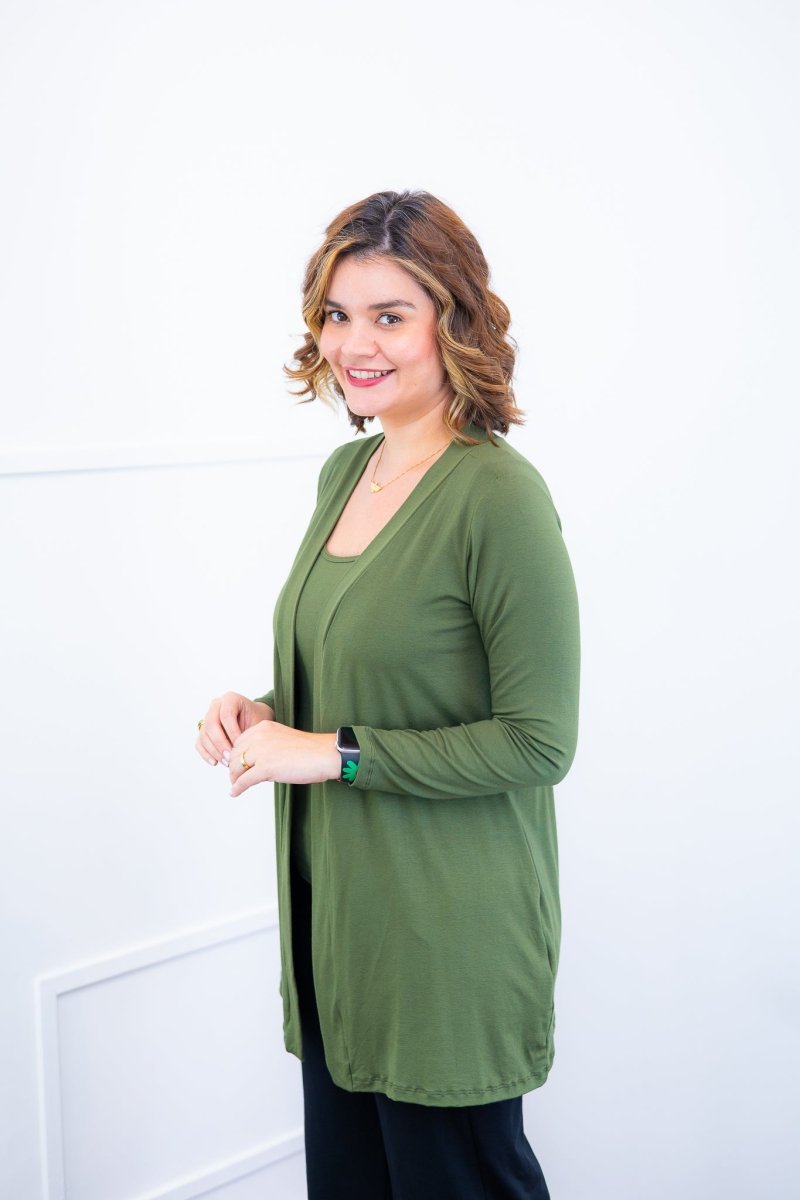 Twin Set Lúcia – Regata + Cardigan em Viscolycra com Bolsos Laterais - Naguirre Shop