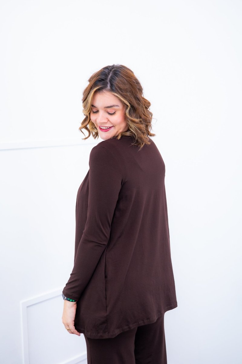 Twin Set Lúcia – Regata + Cardigan em Viscolycra com Bolsos Laterais - Naguirre Shop
