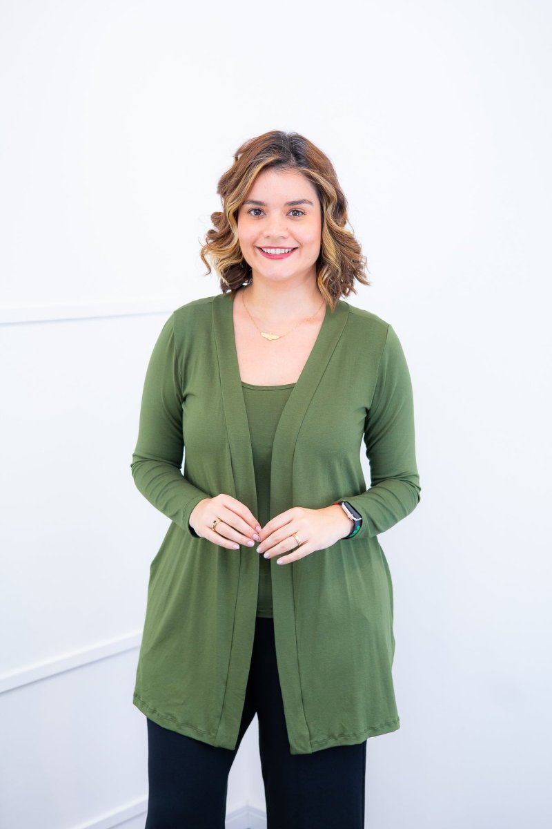 Twin Set Lúcia – Regata + Cardigan em Viscolycra com Bolsos Laterais - Naguirre Shop