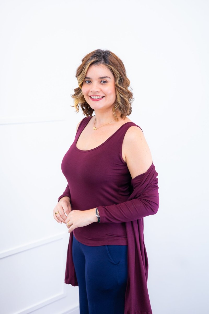 Twin Set Lúcia – Regata + Cardigan em Viscolycra com Bolsos Laterais - Naguirre Shop