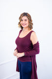 Twin Set Lúcia – Regata + Cardigan em Viscolycra com Bolsos Laterais - Naguirre Shop