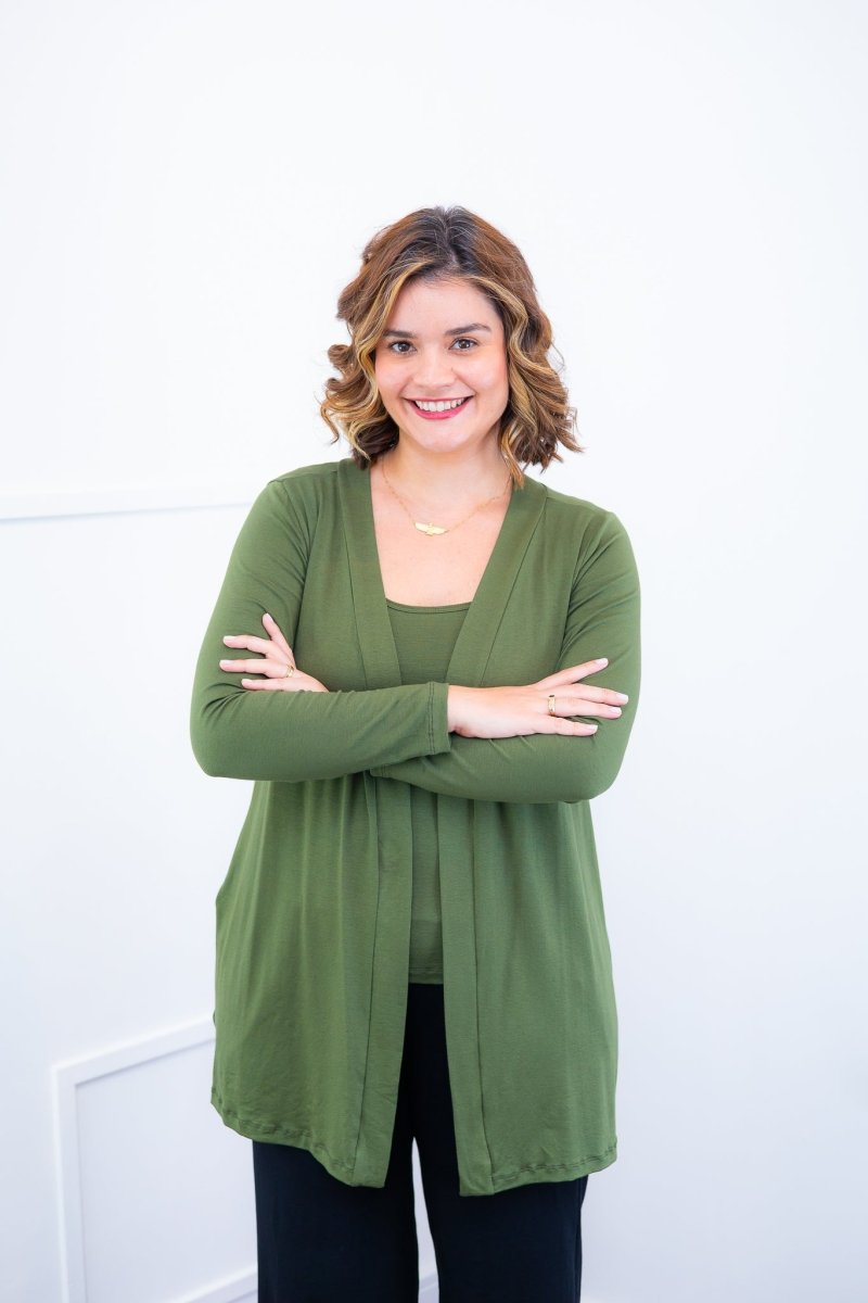 Twin Set Lúcia – Regata + Cardigan em Viscolycra com Bolsos Laterais - Naguirre Shop