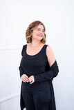 Twin Set Lúcia – Regata + Cardigan em Viscolycra com Bolsos Laterais - Naguirre Shop