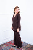 Twin Set Lúcia – Regata + Cardigan em Viscolycra com Bolsos Laterais - Naguirre Shop