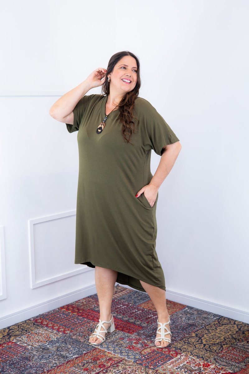 Vestido Alicia Signature – Mullet em Viscolycra com Manga Japonesa - Naguirre Shop