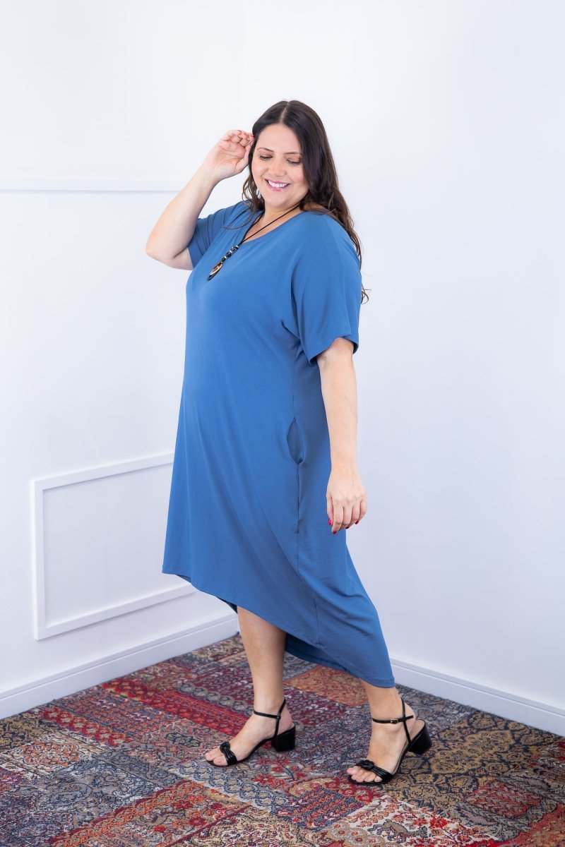 Vestido Alicia Signature – Mullet em Viscolycra com Manga Japonesa - Naguirre Shop