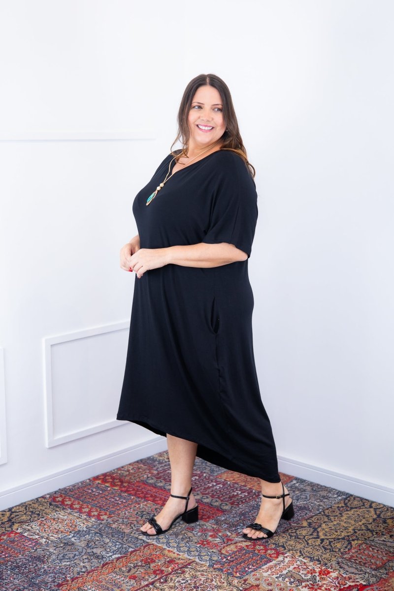 Vestido Alicia Signature – Mullet em Viscolycra com Manga Japonesa - Naguirre Shop