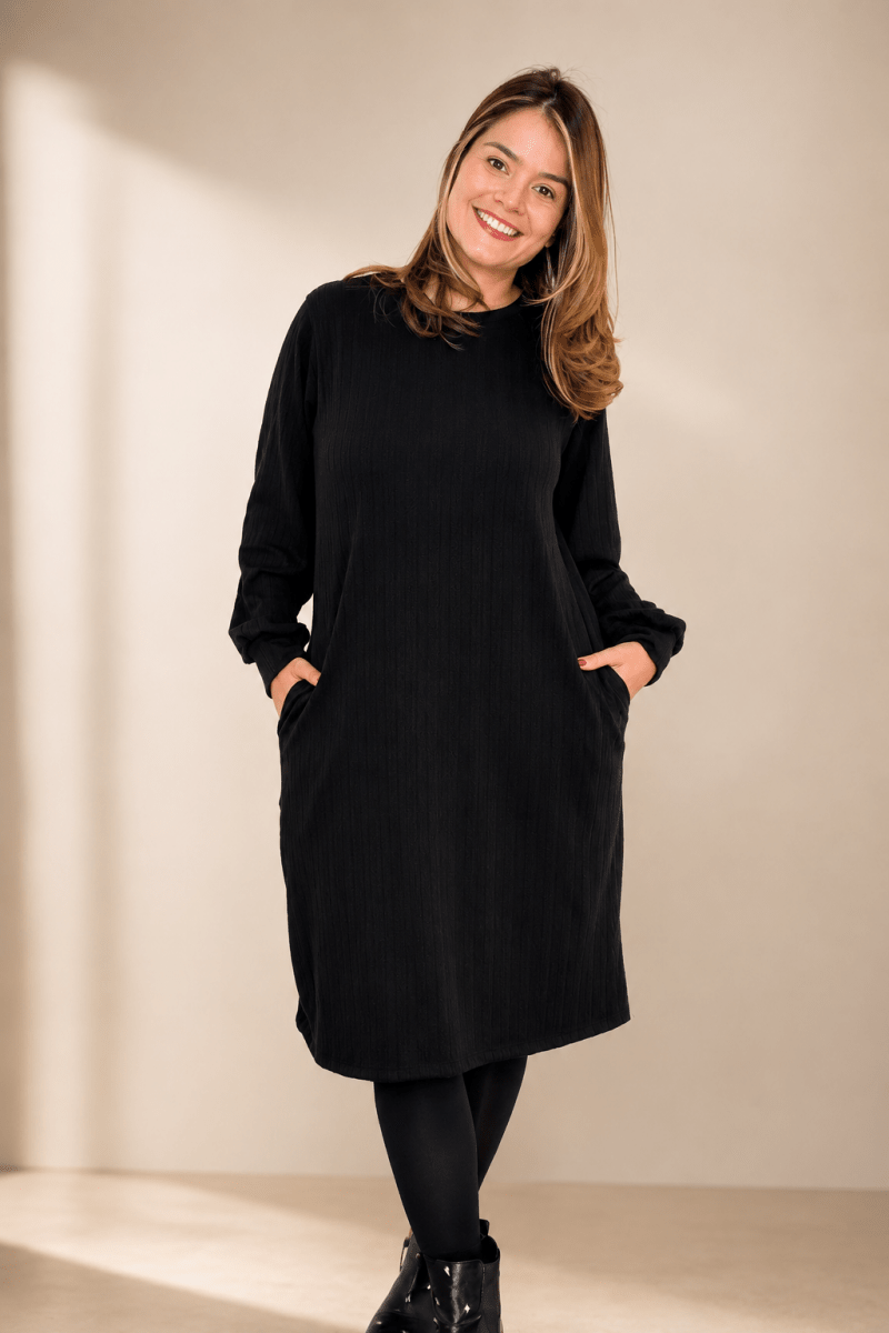 Vestido Amanda - Manga Longa em Lãzinha Mousse - Naguirre Shop