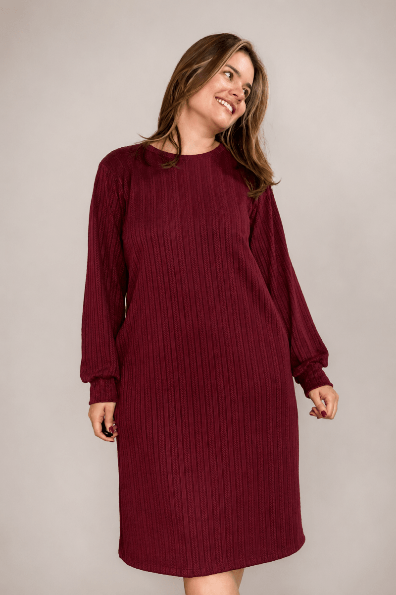 Vestido Amanda - Manga Longa em Lãzinha Mousse - Naguirre Shop
