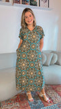 Vestido Antonella – Decote V com Fendas Laterais em Malha Confort - Naguirre Shop