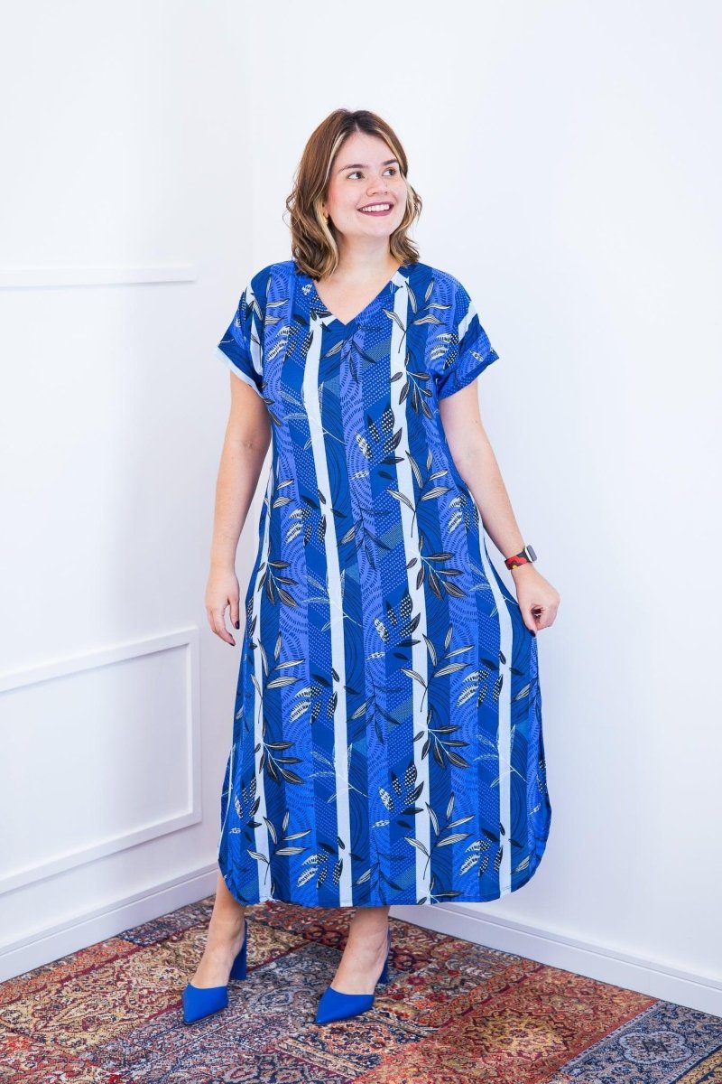 Vestido Antonella – Decote V com Fendas Laterais em Malha Confort - Naguirre Shop