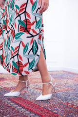 Vestido Antonella – Decote V com Fendas Laterais em Malha Confort - Naguirre Shop