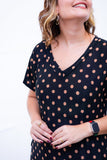 Vestido Antonella – Decote V com Fendas Laterais em Malha Confort - Naguirre Shop