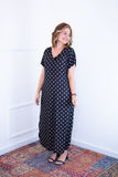 Vestido Antonella – Decote V com Fendas Laterais em Malha Confort - Naguirre Shop