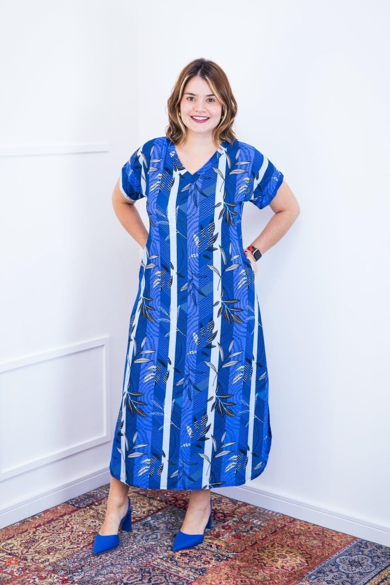 Vestido Antonella – Decote V com Fendas Laterais em Malha Confort - Naguirre Shop