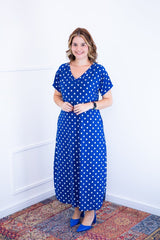 Vestido Antonella – Decote V com Fendas Laterais em Malha Confort - Naguirre Shop