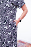 Vestido Antonella – Decote V com Fendas Laterais em Malha Confort - Naguirre Shop