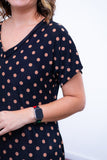 Vestido Antonella – Decote V com Fendas Laterais em Malha Confort - Naguirre Shop