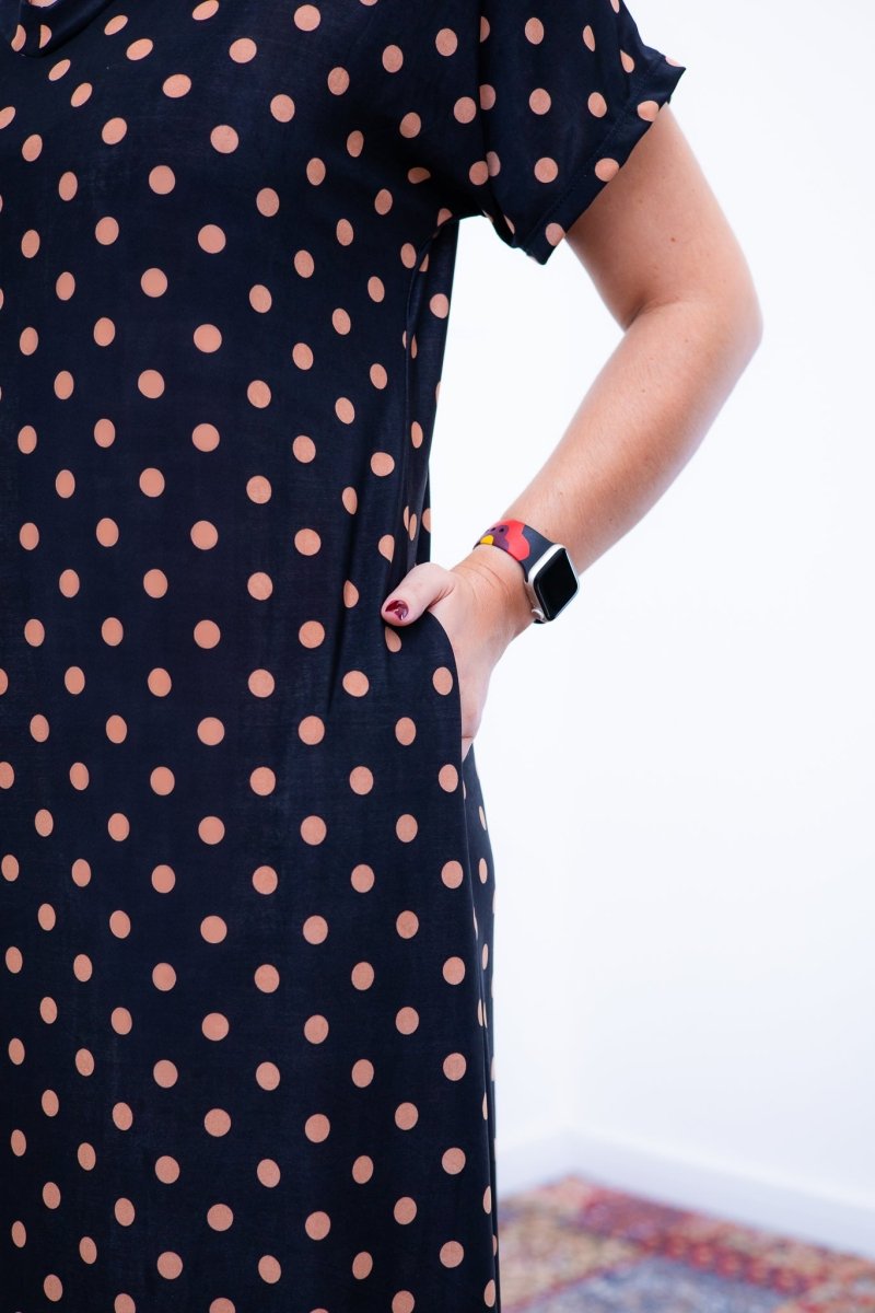 Vestido Antonella – Decote V com Fendas Laterais em Malha Confort - Naguirre Shop