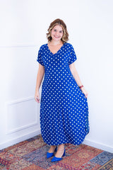 Vestido Antonella – Decote V com Fendas Laterais em Malha Confort - Naguirre Shop