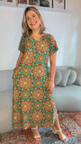Vestido Antonella – Decote V com Fendas Laterais em Malha Confort - Naguirre Shop