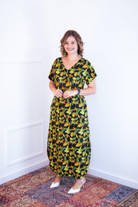 Vestido Antonella – Decote V com Fendas Laterais em Malha Confort - Naguirre Shop