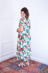 Vestido Antonella – Decote V com Fendas Laterais em Malha Confort - Naguirre Shop