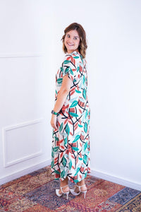 Vestido Antonella – Decote V com Fendas Laterais em Malha Confort - Naguirre Shop