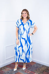 Vestido Antonella – Decote V com Fendas Laterais em Malha Confort Deluxe - Naguirre Shop