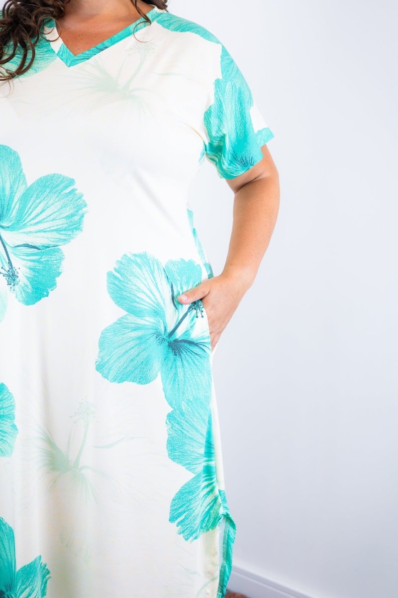 Vestido Antonella – Decote V com Fendas Laterais em Malha Confort Deluxe - Naguirre Shop