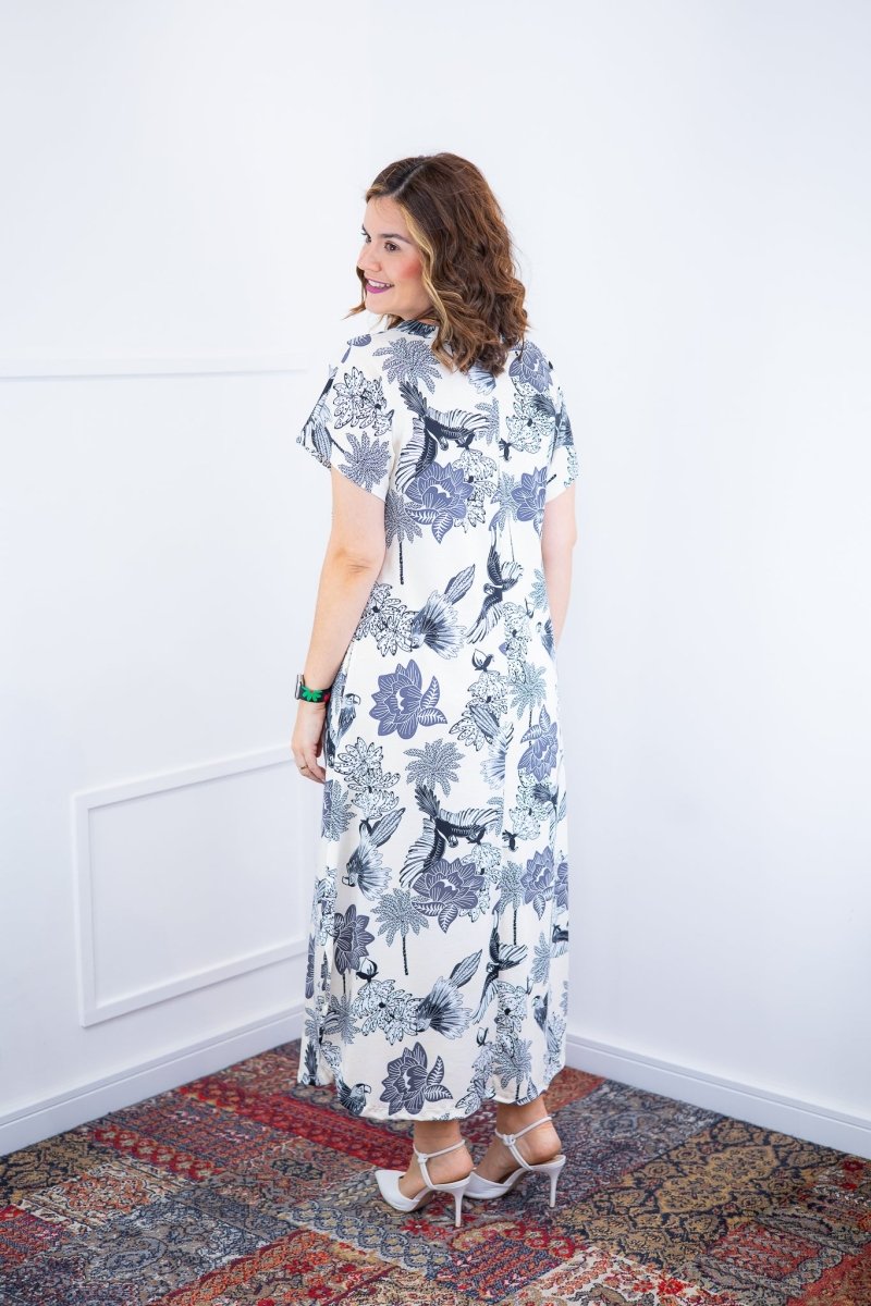 Vestido Antonella – Decote V com Fendas Laterais em Malha Confort Deluxe - Naguirre Shop