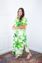 Vestido Antonella – Decote V com Fendas Laterais em Malha Confort Deluxe - Naguirre Shop