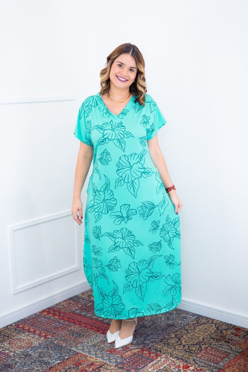 Vestido Antonella – Decote V com Fendas Laterais em Malha Confort Deluxe - Naguirre Shop