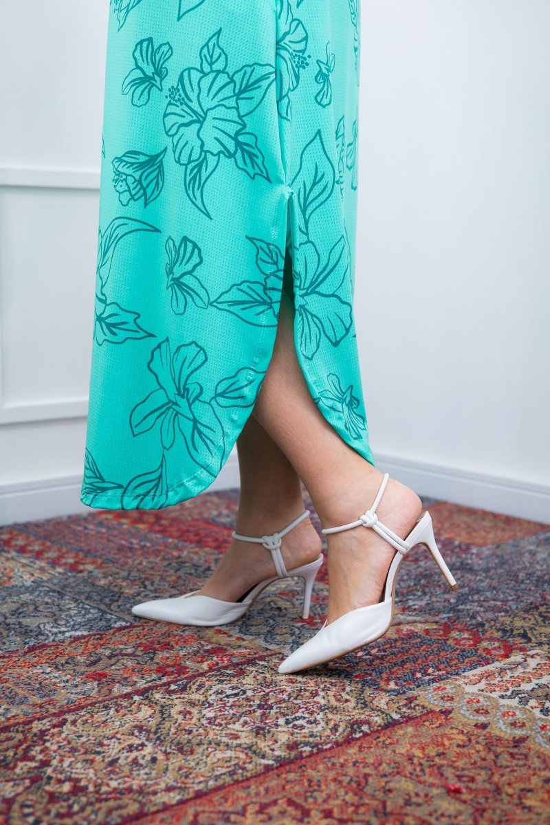 Vestido Antonella – Decote V com Fendas Laterais em Malha Confort Deluxe - Naguirre Shop