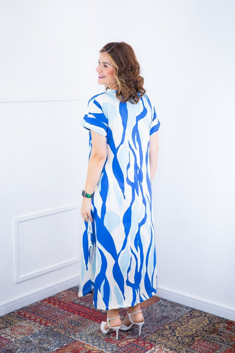 Vestido Antonella – Decote V com Fendas Laterais em Malha Confort Deluxe - Naguirre Shop