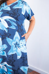 Vestido Antonella – Decote V com Fendas Laterais em Malha Confort Deluxe - Naguirre Shop