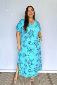 Vestido Antonella – Decote V com Fendas Laterais em Malha Confort Deluxe - Naguirre Shop