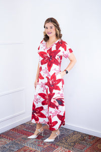 Vestido Antonella – Decote V com Fendas Laterais em Malha Confort Deluxe - Naguirre Shop