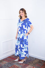 Vestido Antonella – Decote V com Fendas Laterais em Malha Confort Deluxe - Naguirre Shop