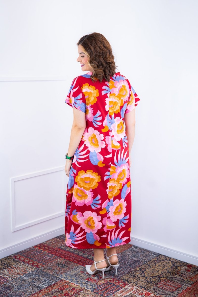 Vestido Antonella – Decote V com Fendas Laterais em Malha Confort Deluxe - Naguirre Shop