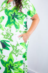 Vestido Antonella – Decote V com Fendas Laterais em Malha Confort Deluxe - Naguirre Shop