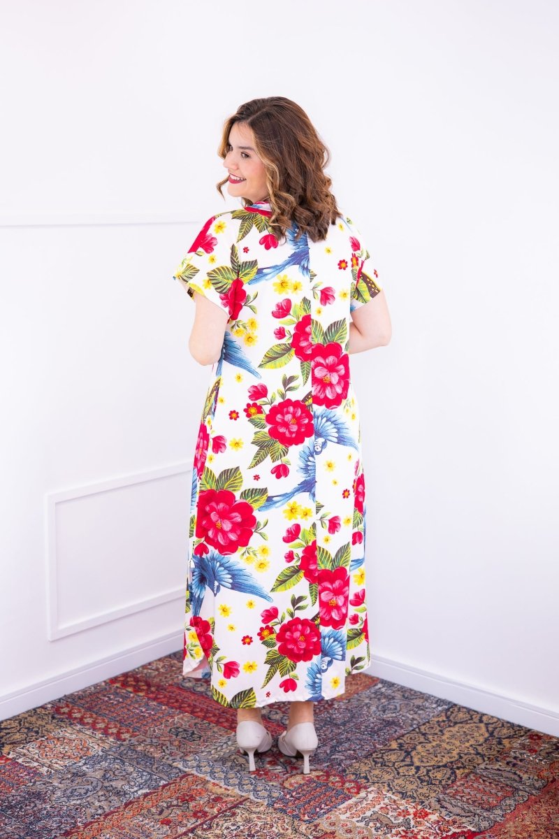 Vestido Antonella – Decote V com Fendas Laterais em Malha Confort Deluxe - Naguirre Shop