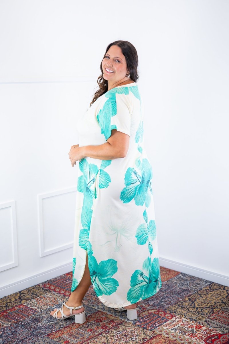 Vestido Antonella – Decote V com Fendas Laterais em Malha Confort Deluxe - Naguirre Shop