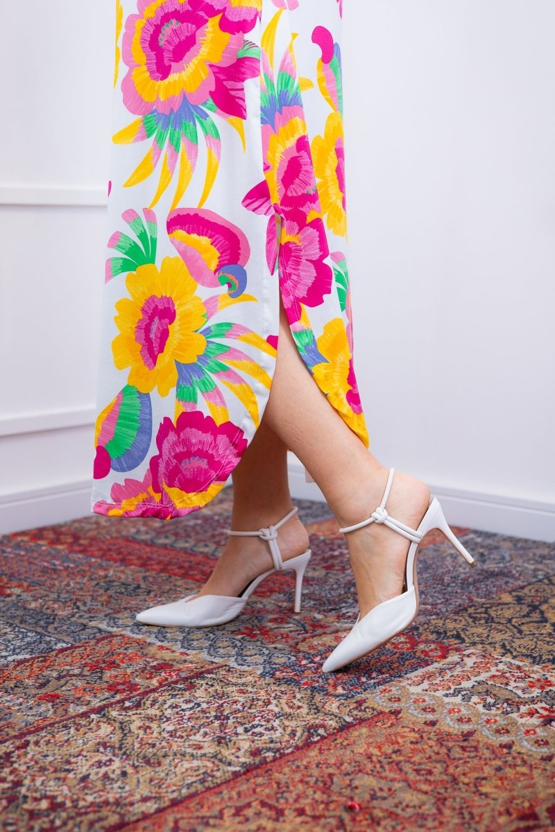 Vestido Antonella – Decote V com Fendas Laterais em Malha Confort Deluxe - Naguirre Shop
