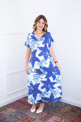 Vestido Antonella – Decote V com Fendas Laterais em Malha Confort Deluxe - Naguirre Shop