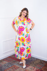 Vestido Antonella – Decote V com Fendas Laterais em Malha Confort Deluxe - Naguirre Shop